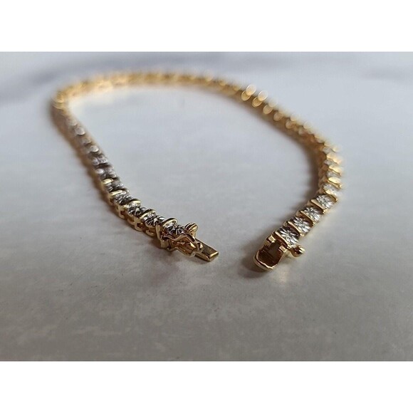 Vermeil Diamond Bracelet Vintage - Picture 7 of 10